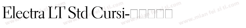 Electra LT Std Cursi字体转换